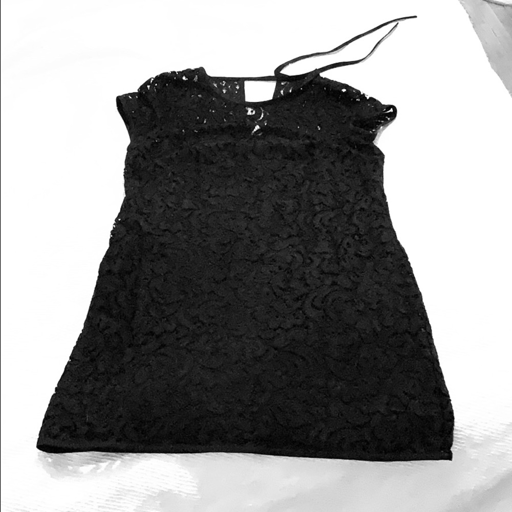 Black lace dress from Ann Taylor Loft